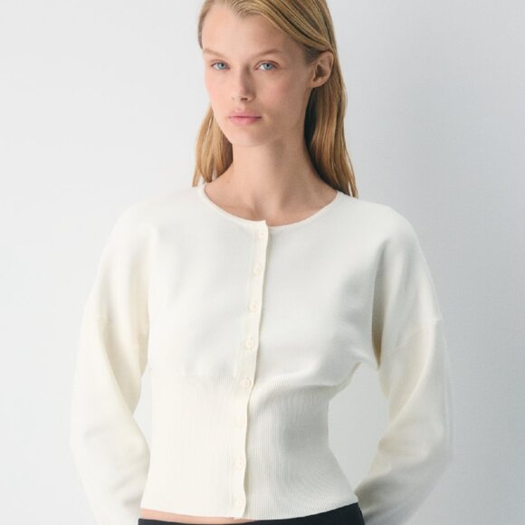 Aritzia Wilfred Golightly Cardigan in Light Burch - Picture 2 of 8